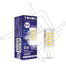 Лампа светодиодная TOKOV ELECTRIC 5Вт Capsule 4000К G4 220-240В