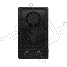 Варочная поверхность Kuppersberg FS 30 B, газ, High-Tech, 30 см, автоматический электроподжиг, газ-контроль, форсунки под сжиженый газ, SABAF конфорки, чугунные решетки, цвет черный, цвет фурнитуры черный