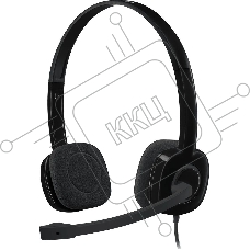 Гарнитура проводная Logitech Headset H151 Stereo черный