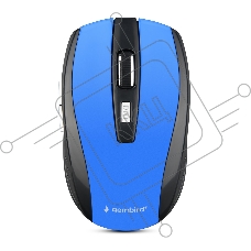Мышь беспроводная Gembird MUSW-330-1 синий, 2400 dpi, радиоканал, USB, кнопки - 6