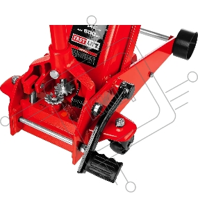 Домкрат STAYER 43155-3.5  гидравлический подкатной red force с педалью 3.5т 145-500мм