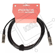 Кабель MIDI FORCE MCC-02/3MIDI DIN 5-pin - MIDI DIN 5-pin, высококачественный, диаметр 6 мм, для подключения синтезаторов, звуковых модулей и др. оборудования, профессиональные металлические разъемы, длина 3 м, черный