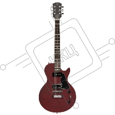 Электрогитара STAGG SEL-HB90 CHERRY 6-ти струнная, корпус массив красного дерева, гриф красное дерево, накладка палисандр, 22 лада, звукосниматели 1х P90, 1х хамбакер, регуляторы 1x громкости, 1x тона, 3-х поз. переключатель, цвет Cherry