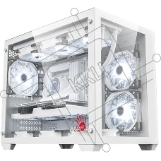 Компьютерный корпус Bloody BD-CC108 белый без БП mATX 9x120mm 2xUSB3.0 audio bott PSU