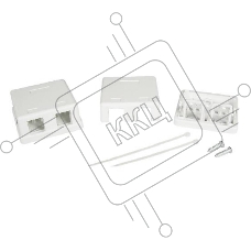 Розетка универсальная DKC RNW2WH 2 порта для модулей Keystone (для модулей форм-фактора A10)