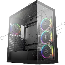 Компьютерный корпус Deepcool CG580 4F V2 без БП, боковое окно (панорама), 4x120мм ARGB PWM вентилятора, черный, ATX (R-CG580-BKADA4-G-2)