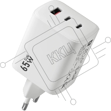 Зарядное устройство Defender UPA-105 65W, USB A+C+С, белый