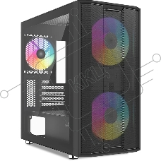 Корпус SAMA S30, Mini-Tower, чёрный, 2 x 140 мм, 1 x 120 мм