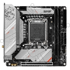 Материнская плата MSI MPG B760I EDGE WIFI, LGA 1700, Intel B760, 2xDDR5, 4xSATA, 2xM.2, 1xPCIe 5.0 x16, 1xHDMI, 1xDP, 1x 2.5Gb LAN, 4xUSB-A 3.2 Gen 1, 1xUSB-A 3.2 Gen 2, 2xUSB-A 2.0, 1xUSB-C 3.2 Gen 2, 3x3.5 мм, 7.1, Mini-ITX