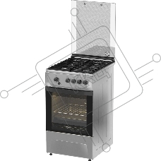 Плита газовая Darina 1D1 GM 241 014 Х нержавеющая сталь/черный, конфорок 4 шт, духовка 50 л, 50 см x 85 см x 60 см