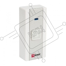 Кнопка для беспроводного звонка EKF DB-T-01 PROxima с функцией обучения, белый-серый с индикацией