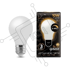 Светодиодная лампа LED GAUSS 102202110-D Filament A60 OPAL dimmable E27 10W 820lm 2700К 1/10/40