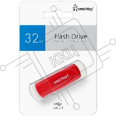 Флешка USB R/W SmartBuy R/W Scout Red (SB032Gb2SCR), 32Gb, USB 2.0, R/W 13/8, красный