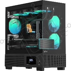 Компьютерный корпус AeroCool / Formula V Line Crystal E1M Black, MATX, USB3.0*2, Switch Display Panel