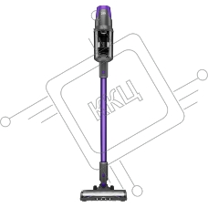 Пылесос вертикальный Centek CT-2572 фиолетовый/черный, питание от аккумулятора, 230 Вт, уборка сухая, пылесборник 1.2 л, работа от АКБ max 90 мин