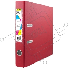 Папка-регистратор Silwerhof 2013373 A4 50мм, ПВХ/бумага красный, металлическая окантовка, сборная (упаковка: 2шт)