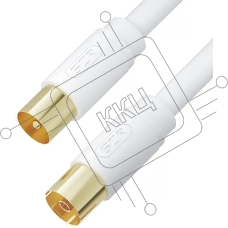 Удлинитель Greenconnect GCR-55547 5.0m антенный (коаксиальный) RG59, TV M / TV F, белый