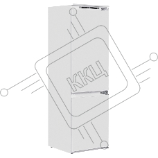 Встраиваемый холодильник Maunfeld MBF193NFW1GR Inverter белый двухкамерный 257/84 л морозилка снизу, No Frost