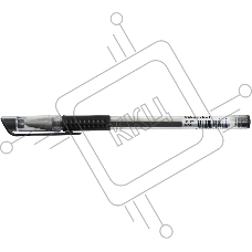 Ручка гелевая Silwerhof Eco Max, d=0.5мм, черные чернила, коробка картонная, сменный стержень, линия 0.3мм, резиновая манжета