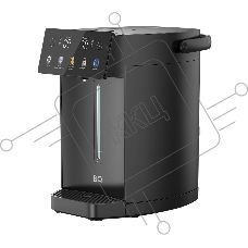 Термопот BQ TP5001 Black. Мощность 1600 Вт/Объем 5 л/Сенсорный LED-дисплей/Поддержание температуры/Функция дехлорирования/Регулировка темперы от 40 до 90 'C/Система защиты: от перегрева, от включения без воды, блокировка подачи воды/Внутренняя колба из не