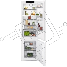 Встраиваемый холодильник Electrolux LNS9TE19S белый, двухкамерный 213/61л, морозилка снизу, No Frost