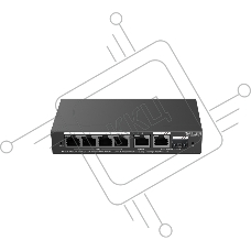 Коммутатор Ruijie Reyee RG-ES206GS-P, 4×1 Гбит/с PoE + 2×1 Гбит/с SFP, управляемый