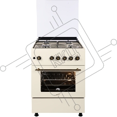 Плита газовая Nordfrost GG 6061 Y бежевый, конфорок 4 шт, духовка 63 л, 60 см x 89 см x 60 см