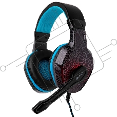 Наушники с микрофоном Oklick ZEUS HS-L400G черно-синие 1.8м мониторы оголовье (NO-3000 LED)