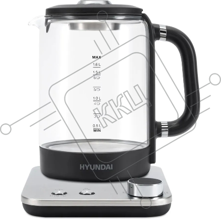 Чайник электрический Hyundai HYK-G5401 1.7л. 2200Вт серый/серебристый (корпус: стекло)