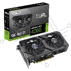 Видеокарта Asus DUAL-RTX4060-O8G-EVO NVIDIA GeForce RTX 4060 8Gb PCI-E 4.0  128bit GDDR6 2505/17000 HDMIx1 DPx3 HDCP Ret
