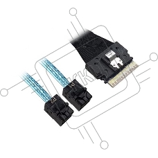 Кабель ACD-60003-ZC Slimline SASx8 (SFF8654) -to- 2 SAS HD x4 (SFF8643 SAS Connections), 1M, (аналог Broadcom 05-60003-00) {120}