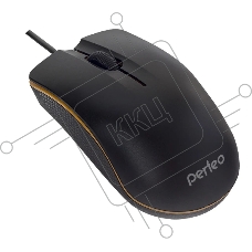 Мышь проводная Perfeo LINE черный, 1000 dpi, USB, кнопки - 3