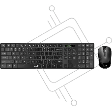 Комплект клавиатура+мышь Genius SlimStar 8250 беспроводной, USB, 1200 DPI, чёрный