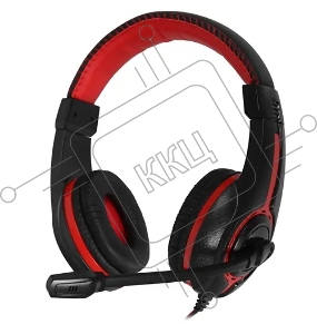 Наушники с микрофоном Oklick HS-L200 черный/красный 2м мониторы оголовье (Y-819)