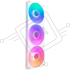 Вентилятор для корпуса Case Cooler NZXT F360 RGb Core (120x120x25mm, 4-pin PWM, RGb, 75.12CFM, 30dBA, 2400RPM, белый, Single-Frame RGb Fan Unit)