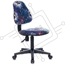 Кресло детское Бюрократ KD-4 синий космопузики крестовина пластик