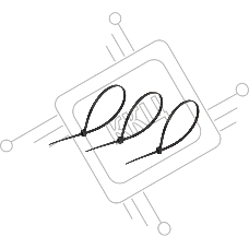 Хомут кабельный Rexant 07-0151 2.5х150 нейл. черный (уп.100 шт)