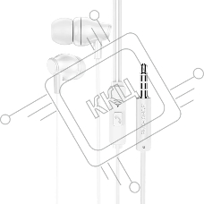 Наушники вакуумные AUX разъем с МК без рег.громкости длина 1.2м Borofone BM61 (White)