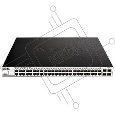 Коммутатор D-Link DGS-1210-52MPP/E2A, 48×1 Гбит/с + 4×1 Гбит/с SFP, настраиваемый