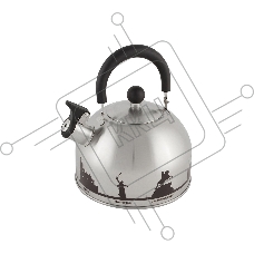 Чайник из нерж. стали MALLONY ГОРОДА РОССИИ со свистком 2,5 л, с рисунком, меняющим цвет