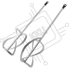 Комплект насадок для строительного миксера Denzel 2 шт., 220х560 мм, оцинкованные, хвостовик HEX13