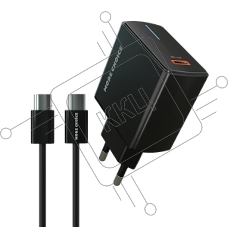 Зарядное устройство MORE CHOICE (4610196409912) NC60a черный - СЗУ 1USB-C 3.0A PD 20W быстрая зарядка для Type-C Зарядное устройство MORE CHOICE (4610196409912) NC60a черный - СЗУ 1USB-C 3.0A PD 20W быстрая зарядка для Type-C
