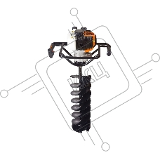 Мотобур Carver AG-152/000 бытовой 2-х такт. 1400Вт 1.9л.с. 52см3 277об/мин (01.003.00022)