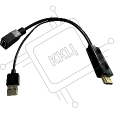 Переходник Buro HDMI (m)/DisplayPort (f) черный (BU-HDMI(M)-DP(F))