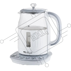 Чайник электрический Kelli KL-1373 бело-серый