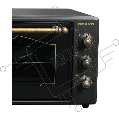 Печь электрическая BRAVO FO-38BLR 38 литров черная, рустик