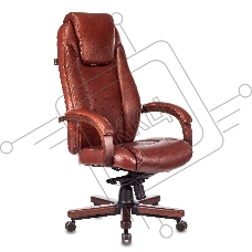 Кресло руководителя Бюрократ T-9923WALNUT светло-коричневый Leather Eichel, кожа, крестовина металл/дерево Кресло руководителя Бюрократ T-9923WALNUT светло-коричневый Leather Eichel, кожа, крестовина металл/дерево