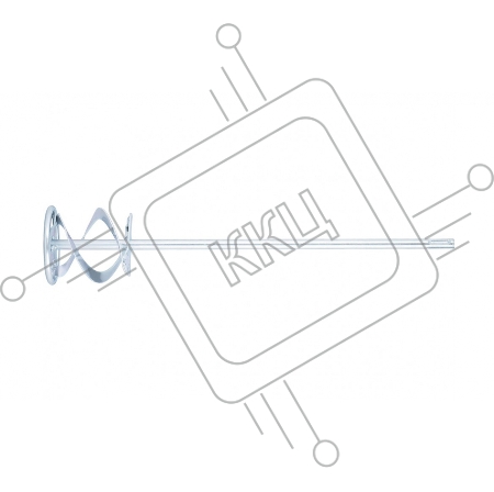 Миксер для красок и штукатурных смесей, 100 х 600 мм, оцинкованный, хвостовик SDS Plus// Denzel