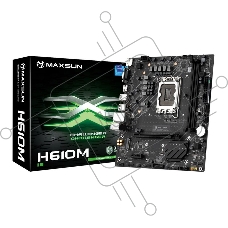 Материнская плата Maxsun Maxsun H610M, LGA 1700, Intel H610, 2xDDR4, 1xM.2, 3xSATA, 1xPCIe 4.0 x16, 1xPCIe x1, 1xHDMI, 1xDP, 1xVGA, 1x 1Gb LAN, 4xUSB 2.0, 2xUSB 3.2 Gen 1, 5.1, mATX