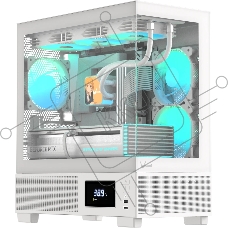 Компьютерный корпус AeroCool / Formula V Line Crystal E1M White, MATX, USB3.0*2, Switch Display Panel